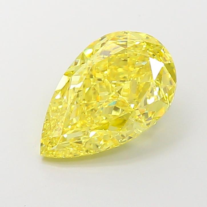 5.09 Ct. Fancy Vivid Yellow Pear Lab Grown Diamond