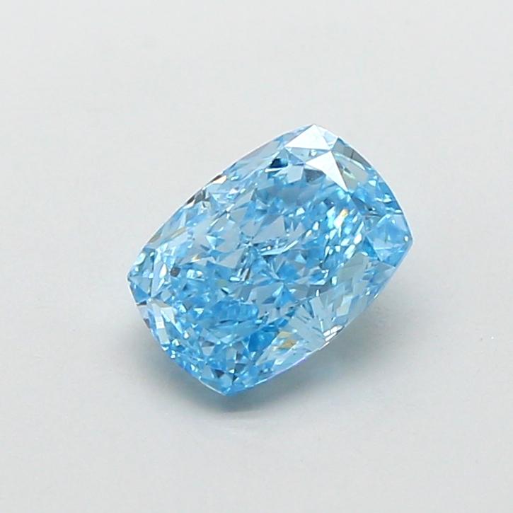 1.01 Ct. Fancy Vivid  Blue Cushion Lab Grown Diamond