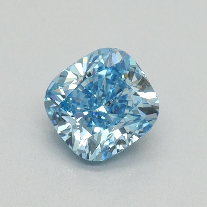 0.53 Ct. Fancy Vivid Malibu Blue Cushion Lab Grown Diamond