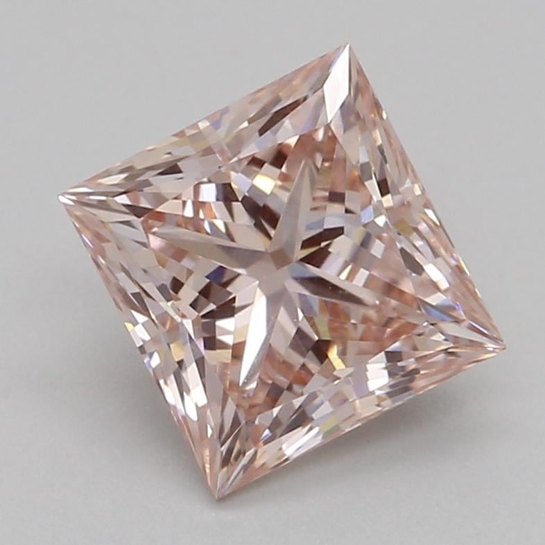1.08 Ct. Fancy Brownish Pink Princess Lab Grown Diamond
