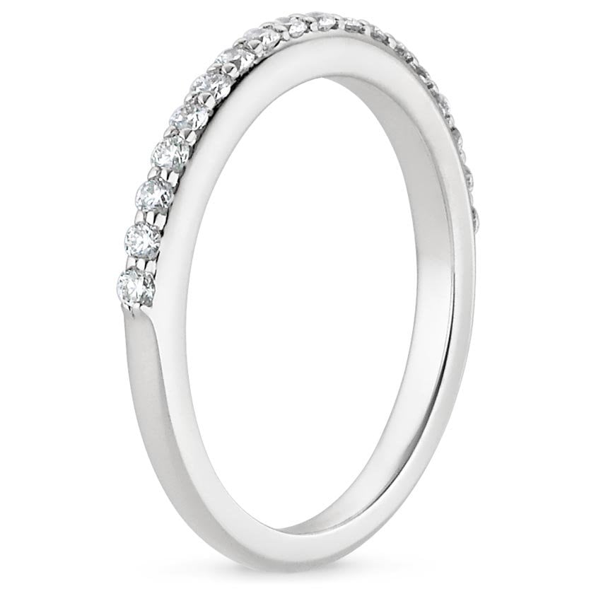 Platinum Petite Shared Prong Diamond Ring (1/4 ct. tw.), large side view