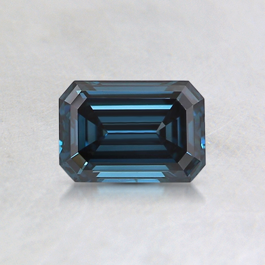 0.51 Ct. Fancy Dark Blue Emerald Lab Created Diamond