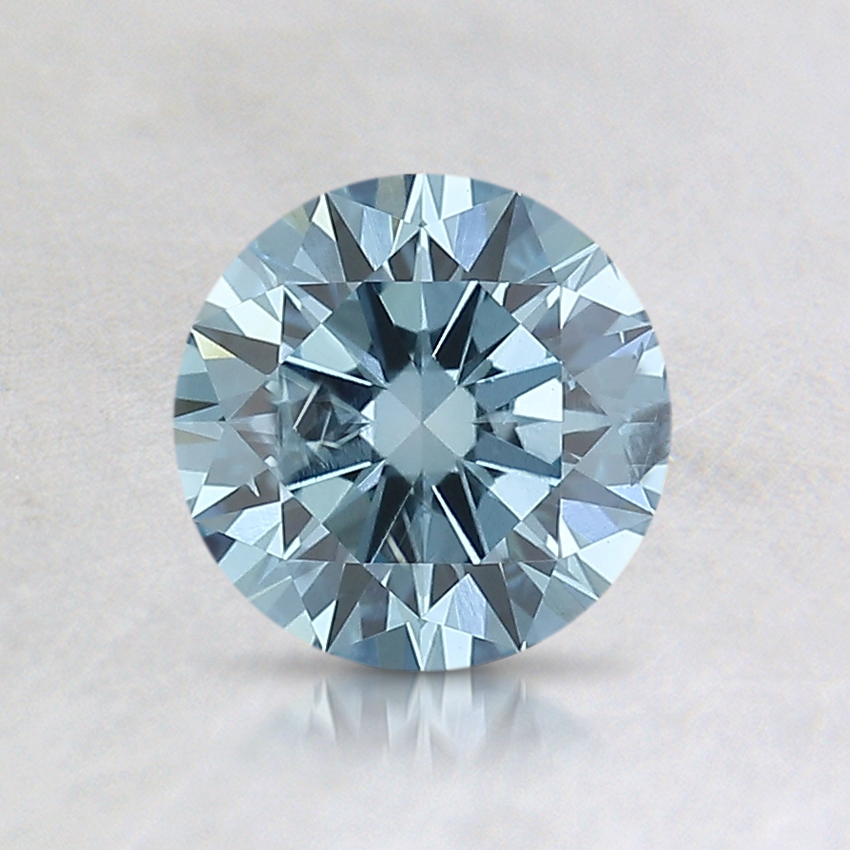 0.79 Ct. Fancy Blue Round Lab Created Diamond