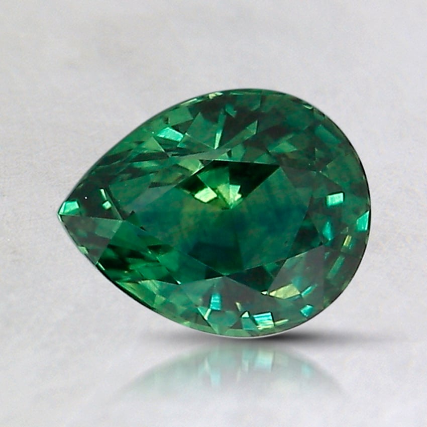 7.5x5.9mm Green Pear Montana Sapphire