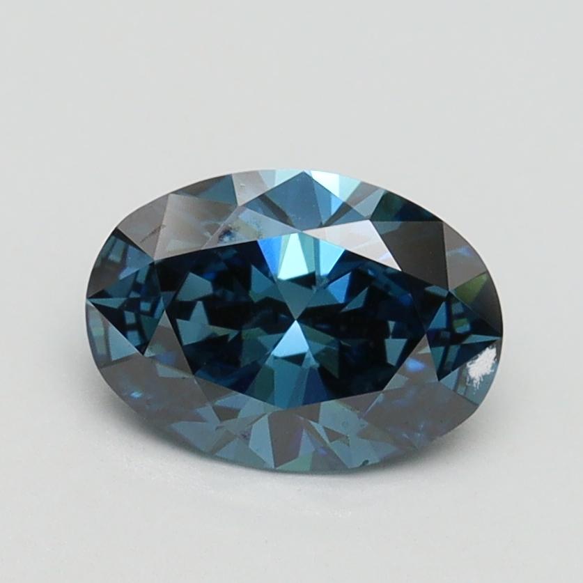 1.08 Ct. Fancy Deep Blue Oval Lab Grown Diamond