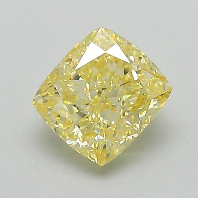 1.02 Ct. Fancy Intense Yellow Cushion Lab Grown Diamond