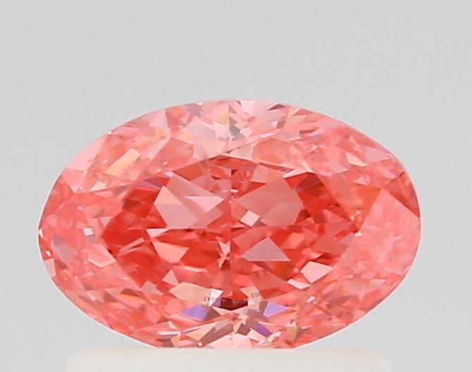 0.74 Ct. Fancy Vivid Pink Oval Lab Grown Diamond