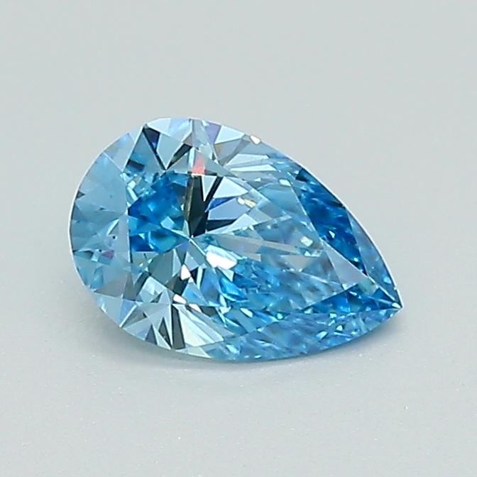 0.51 Ct. Fancy Vivid Blue Pear Lab Grown Diamond