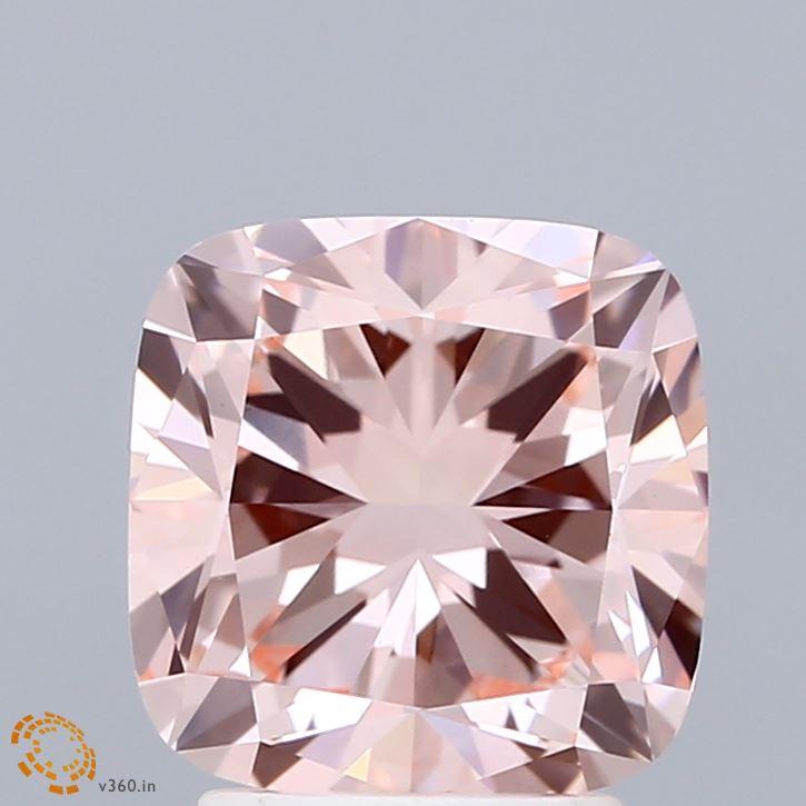 3.03 Ct. Fancy Intense Pink Cushion Lab Grown Diamond
