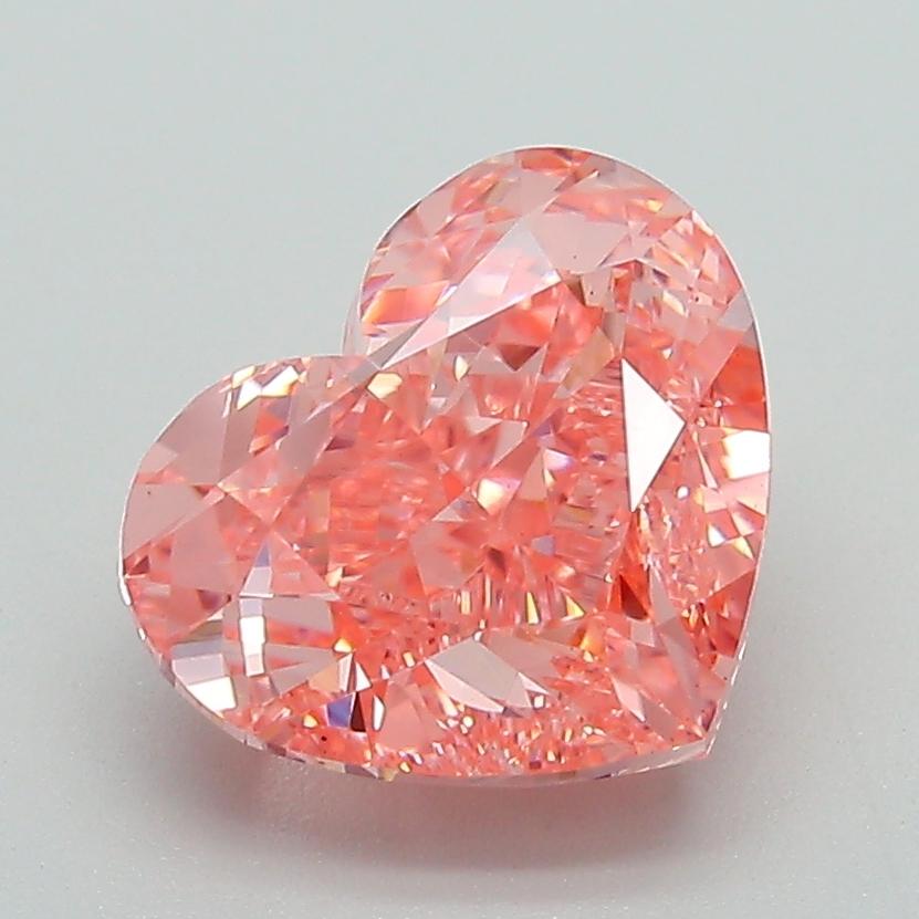 3.03 Ct. Fancy Vivid Pink Heart Lab Grown Diamond