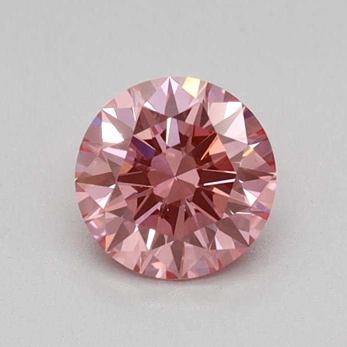 0.41 Ct. Fancy Vivid Pink Round Lab Grown Diamond