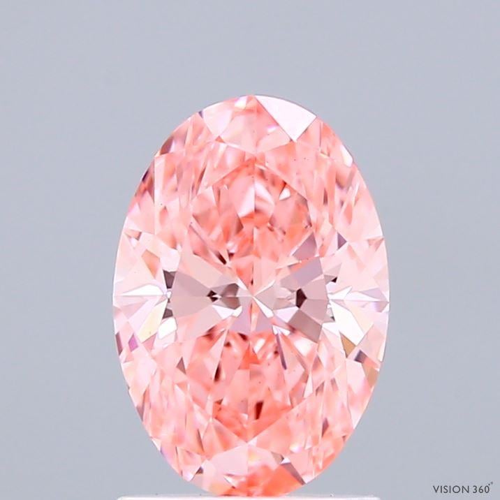 1.39 Ct. Fancy Vivid Pink Oval Lab Grown Diamond