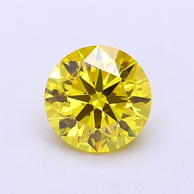 1.04 Ct. Fancy Vivid Yellow Round Lab Grown Diamond