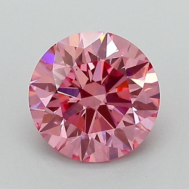 1.07 Ct. Fancy Vivid Pink Round Lab Grown Diamond