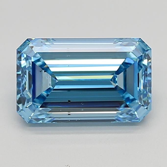 3.01 Ct. Fancy Vivid  Blue Emerald Lab Grown Diamond