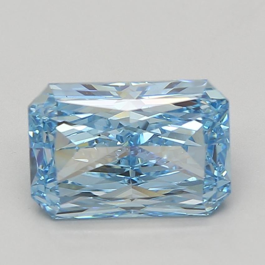 4.10 Ct. Fancy Vivid Blue Radiant Lab Grown Diamond