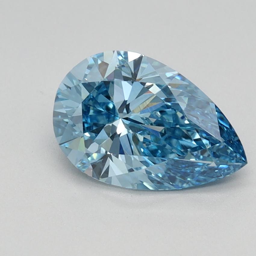 1.06 Ct. Fancy Vivid Blue Pear Lab Grown Diamond