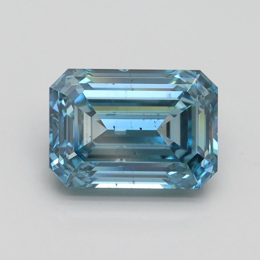 3.03 Ct. Fancy Intense Blue Emerald Lab Grown Diamond