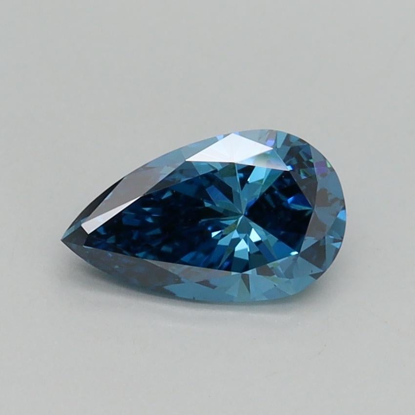 0.73 Ct. Fancy Vivid Blue Pear Lab Grown Diamond