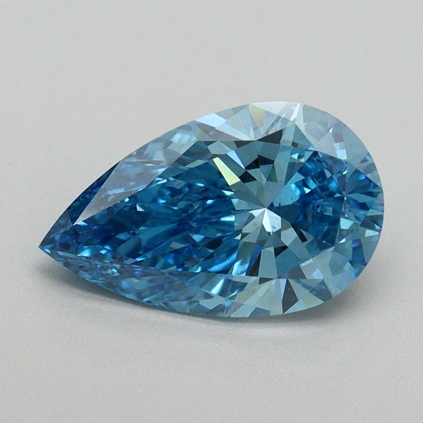1.57 Ct. Fancy Vivid Blue Pear Lab Grown Diamond
