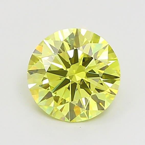 1.16 Ct. Fancy Vivid Yellow Round Lab Grown Diamond