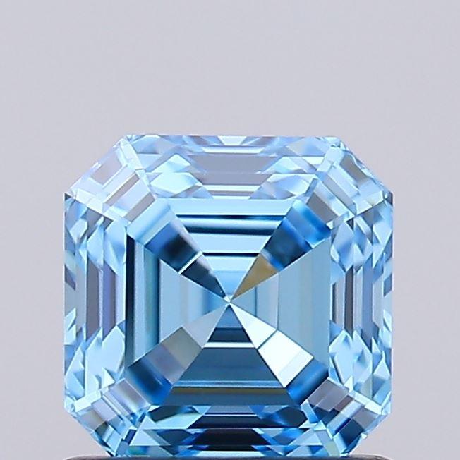1.02 Ct. Fancy Vivid Blue Asscher Lab Grown Diamond
