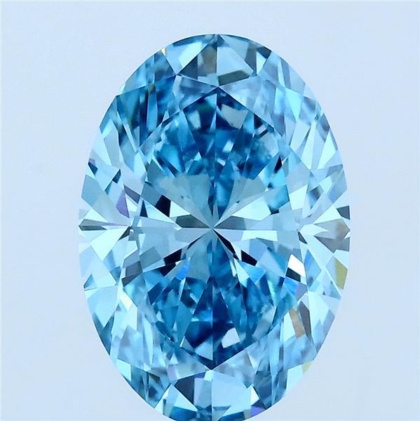 2.71 Ct. Fancy Blue Oval Lab Grown Diamond
