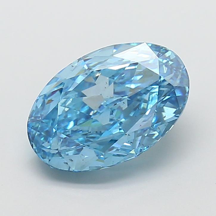 5.01 Ct. Fancy Blue Oval Lab Grown Diamond
