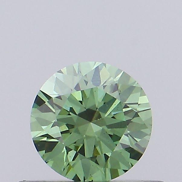 0.33 Ct. Fancy Vivid Green Round Lab Grown Diamond