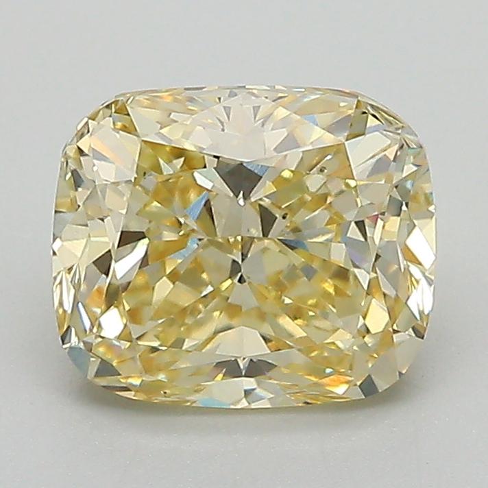 2.02 Ct. Fancy Intense Yellow Cushion Lab Grown Diamond