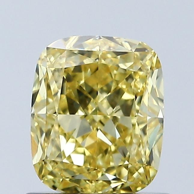 1.05 Ct. Fancy Vivid Yellow Cushion Lab Grown Diamond