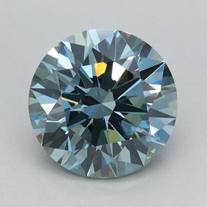 0.81 Ct. Fancy Intense Greyish Blue Round Lab Grown Diamond