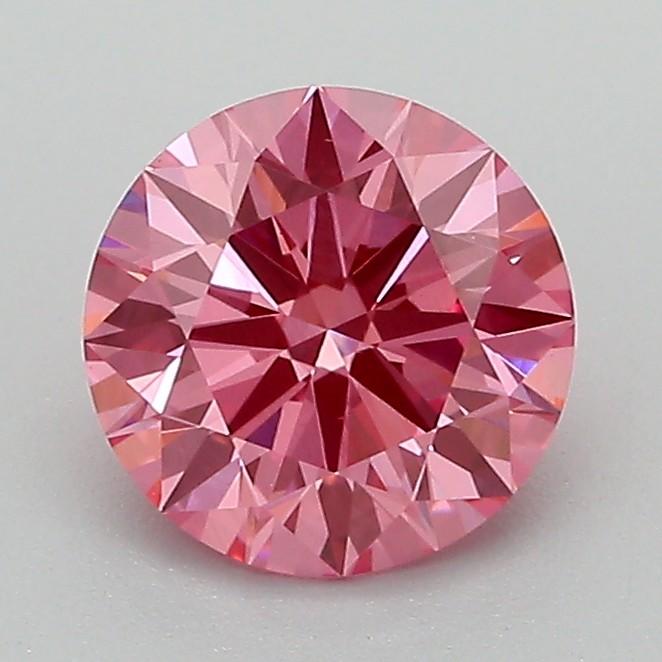 1.26 Ct. Fancy Vivid Pink Round Lab Grown Diamond