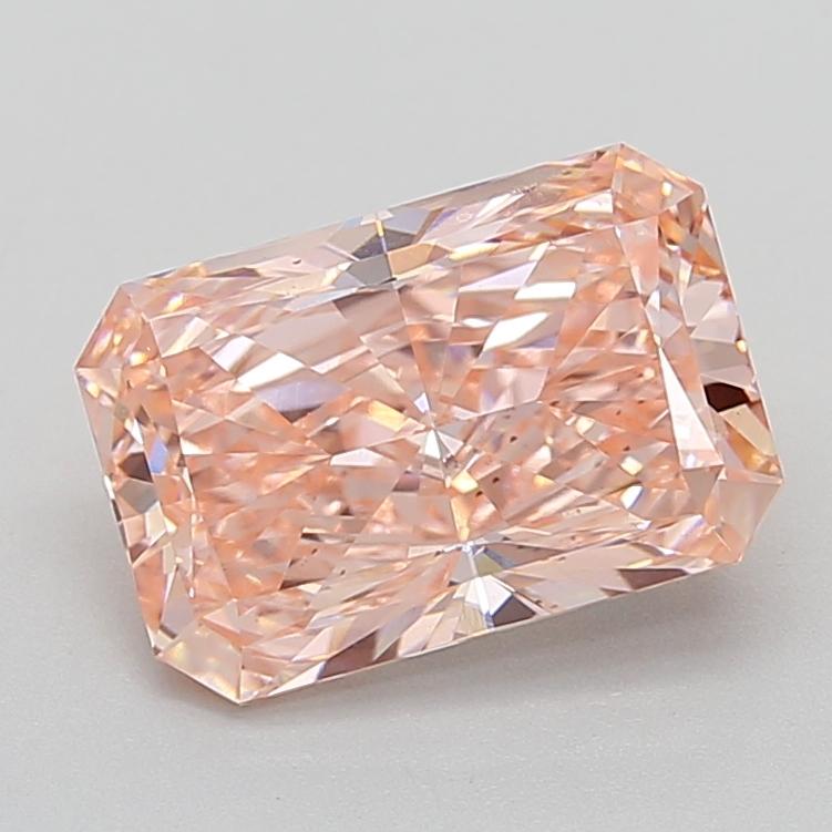 3.57 Ct. Fancy Vivid  Pink Radiant Lab Grown Diamond