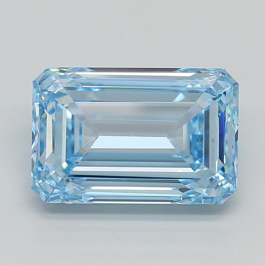 10.01 Ct. Fancy Vivid  Blue Emerald Lab Grown Diamond