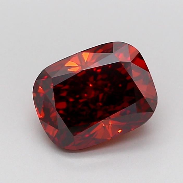 1.53 Ct. Fancy Vivid  Orange Cushion Lab Grown Diamond