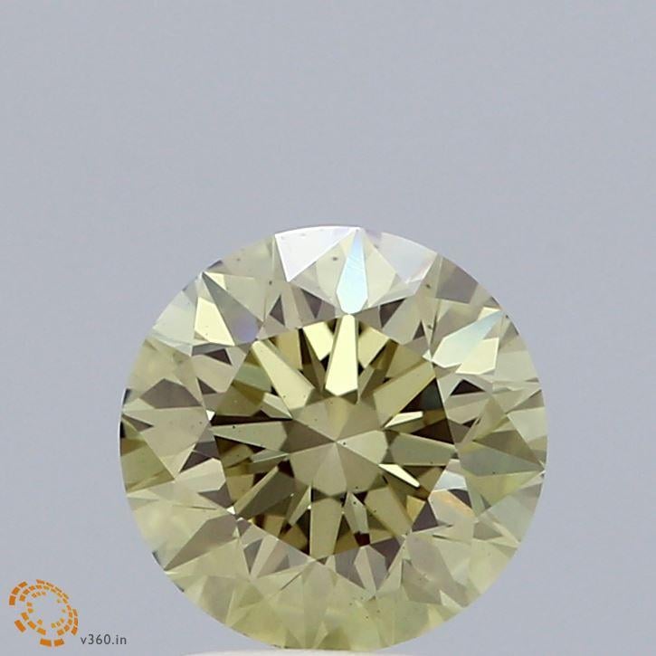1.44 Ct. Fancy Intense Green Round Lab Grown Diamond