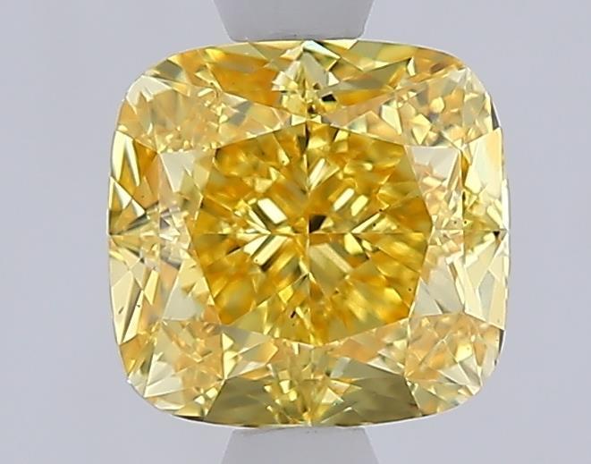 1.55 Ct. Fancy Vivid Yellow Yellow Cushion Lab Grown Diamond