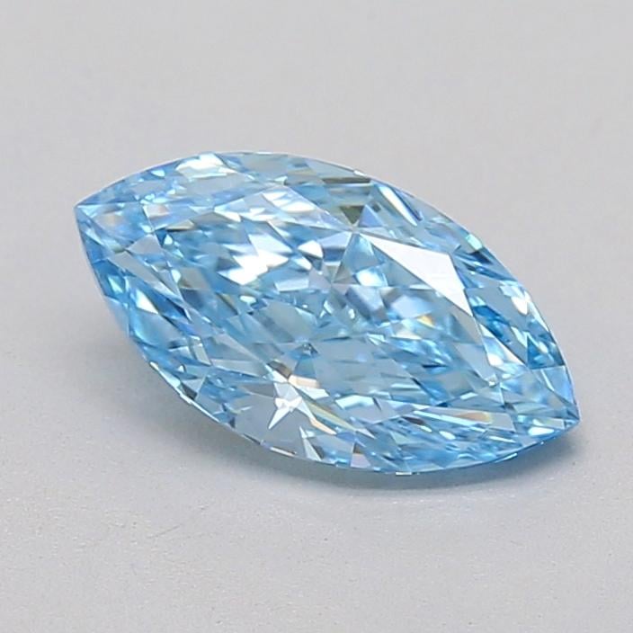 0.90 Ct. Fancy Vivid  Blue Marquise Lab Grown Diamond