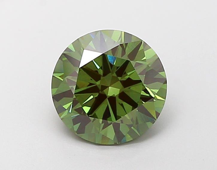 2.02 Ct. Fancy Vivid  Green Round Lab Grown Diamond
