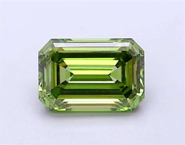 1.47 Ct. Fancy Vivid  Green Emerald Lab Grown Diamond