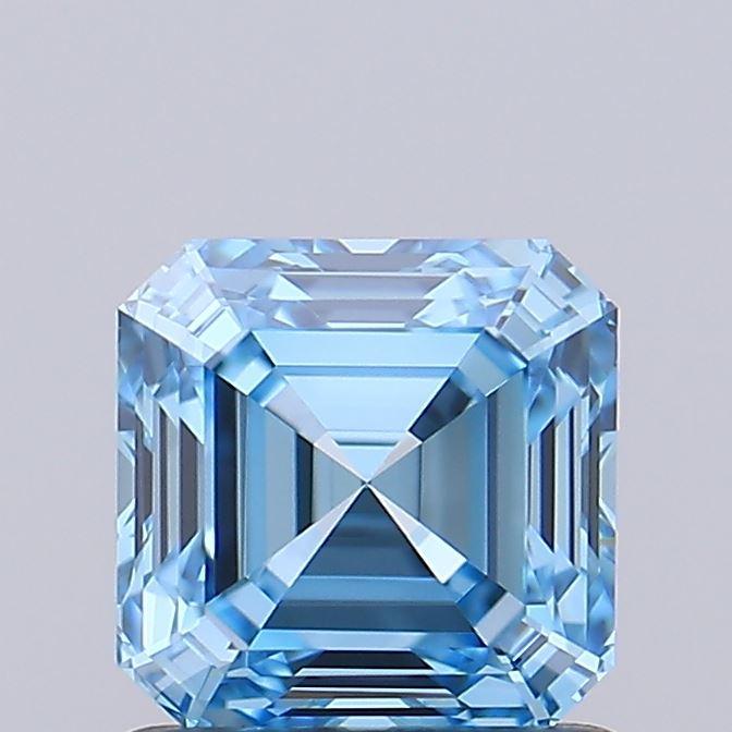 1.04 Ct. Fancy Vivid Blue Asscher Lab Grown Diamond