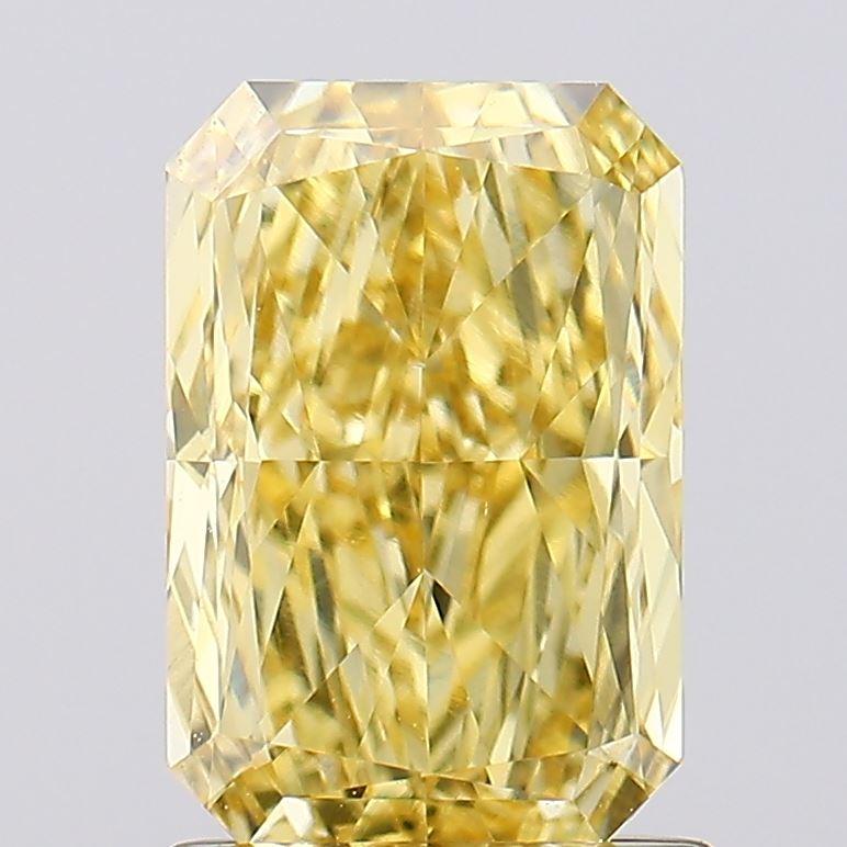 1.40 Ct. Fancy Vivid  Yellow Radiant Lab Grown Diamond