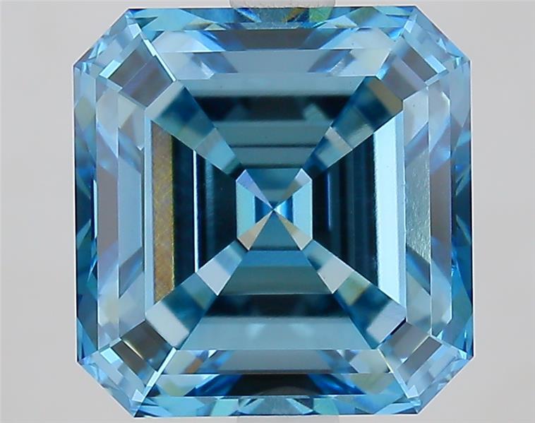 3.61 Ct. Fancy Vivid  Blue Asscher Lab Grown Diamond
