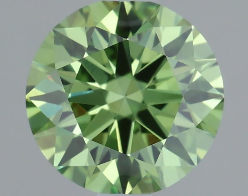 1.02 Ct. Fancy Vivid Green Round Lab Grown Diamond
