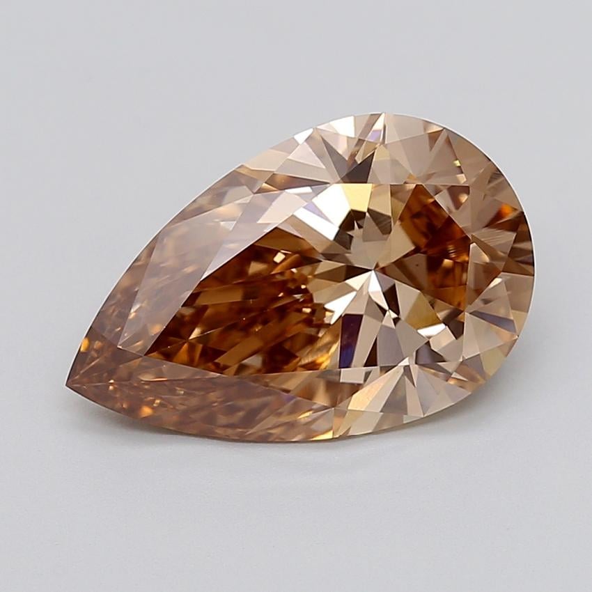 5.09 Ct. Fancy Light  Brown Pear Lab Grown Diamond