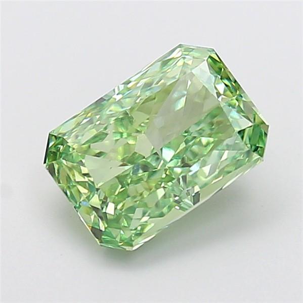 3.04 Ct. Fancy Vivid Green Radiant Lab Grown Diamond