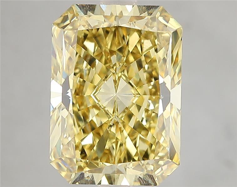 5.13 Ct. Fancy Vivid Yellow Radiant Lab Grown Diamond