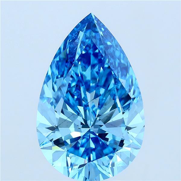 5.00 Ct. Fancy Vivid Blue Pear Lab Grown Diamond