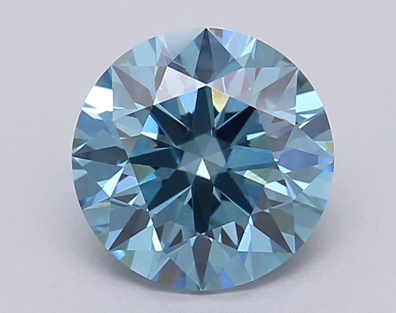 1.52 Ct. Fancy Vivid Blue Round Lab Grown Diamond